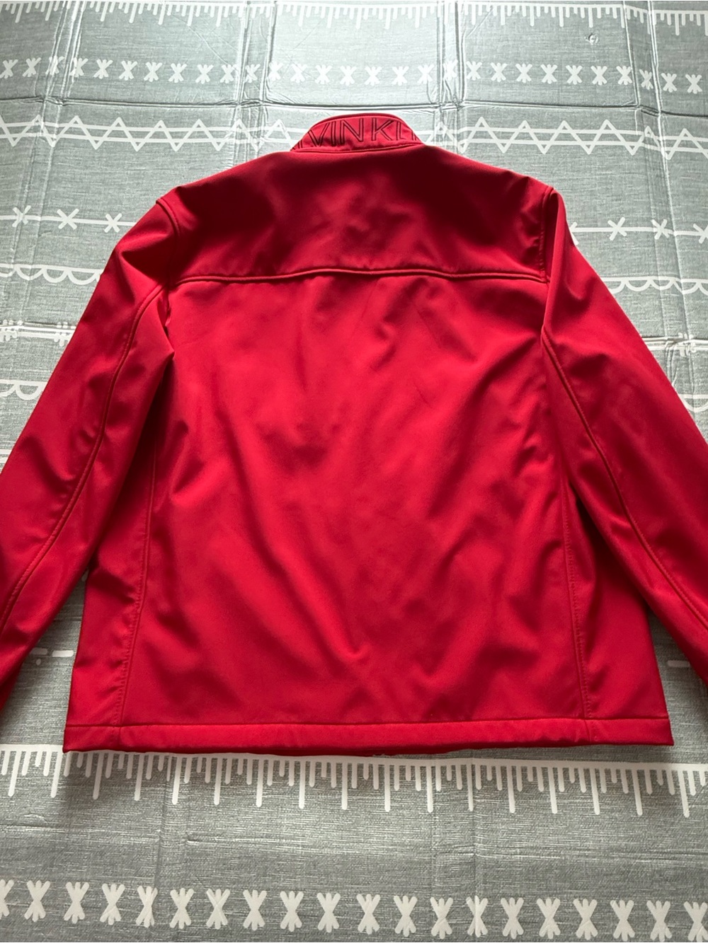 Calvin Klein Red Soft Shell Jacket Men’s XL Fleece Lined Full Zip - Picture 2 of 13